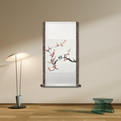 Chinese painting-Plants. Plum blossom and birds. Study decoration.