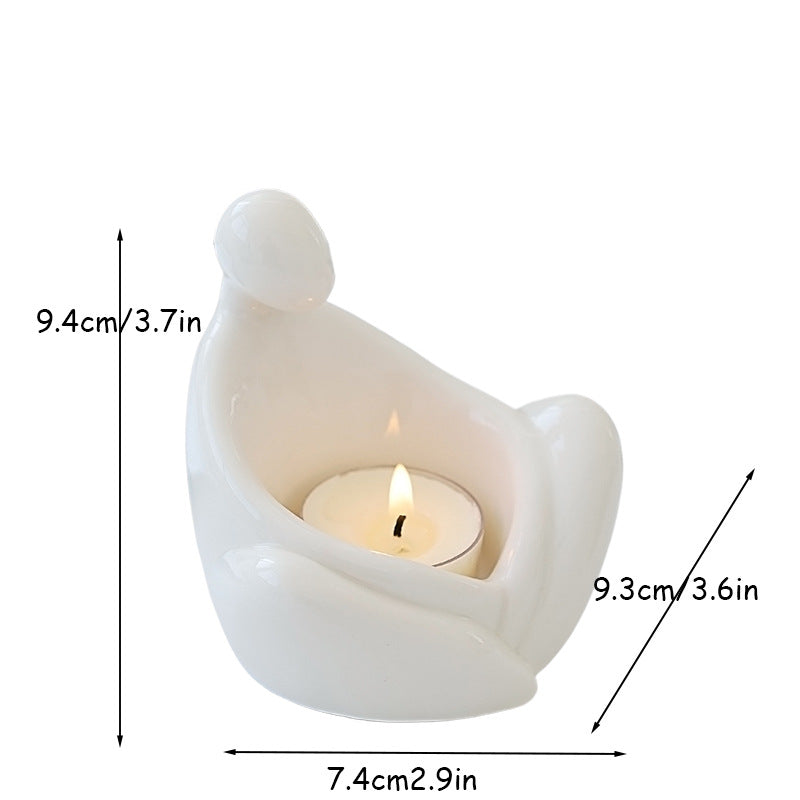 Ceramic Ghost CandlestickinsAmazon Aromatherapy Candle Cute Ghost Nordic Style Decoration Halloween Gift