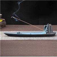 New Zen Hanjiang Lonely Shadow Ceramic Joss-Stick Long Incense Incense Holder Multi-Function Backflow Incense Burner Sandalwood Creative Ornaments