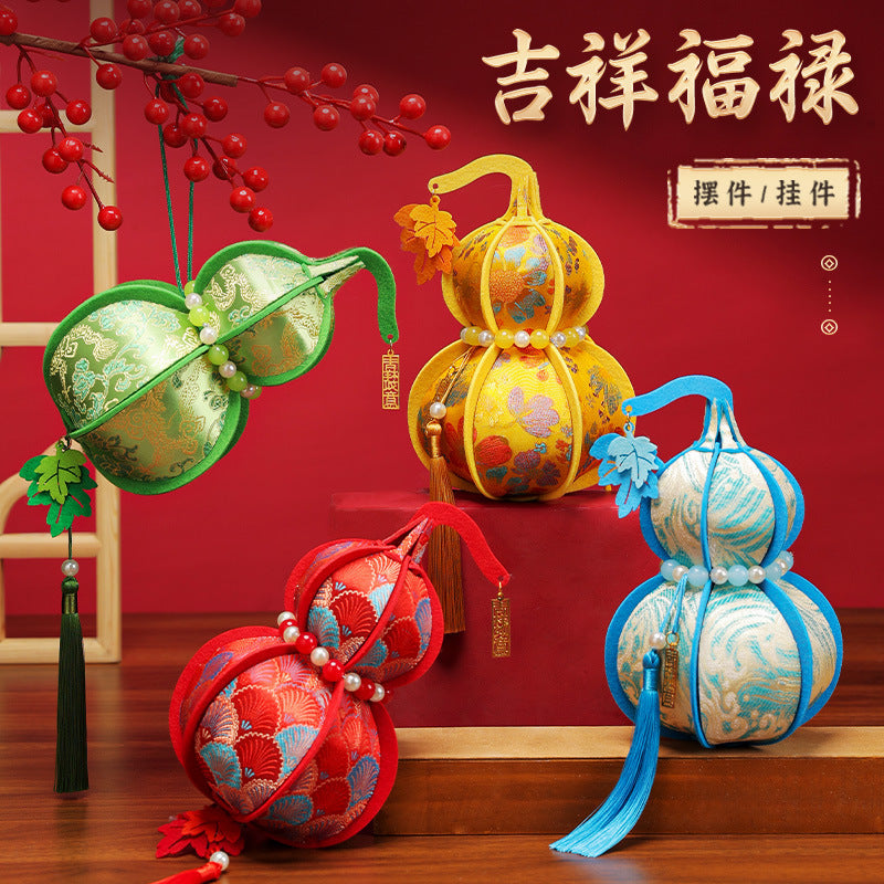 2025Year of the Snake New Year Chinese New Year Decoration diy Handmade Gourd Pendant Door Pendent Ornaments Atmosphere Layout