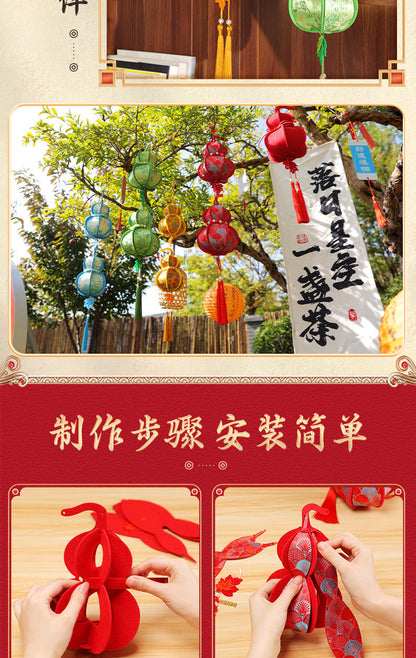 2025Year of the Snake New Year Chinese New Year Decoration diy Handmade Gourd Pendant Door Pendent Ornaments Atmosphere Layout