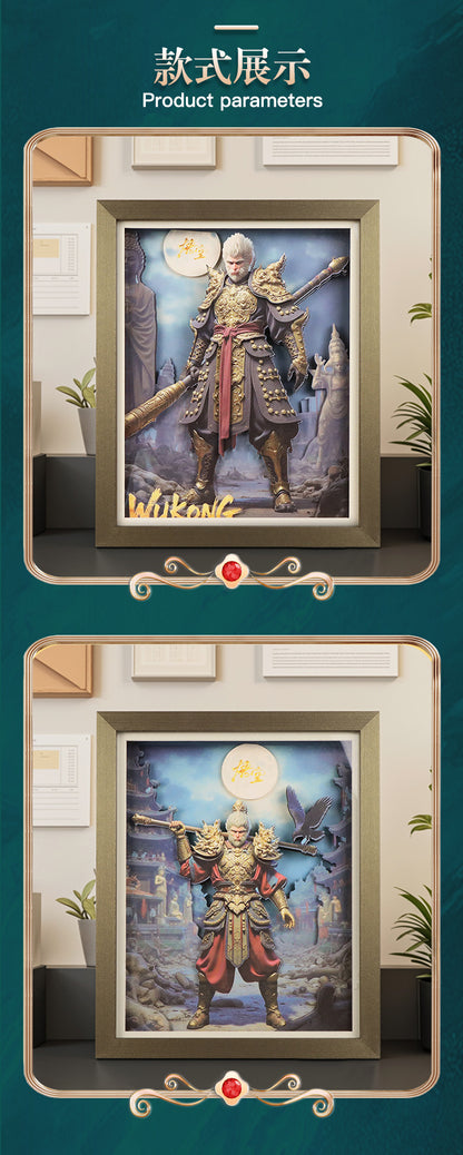 Myth around Wukong3D Three-Dimensional diy Painting with Photo Frame Decoration Gift for Friends and Students Chinese New Year