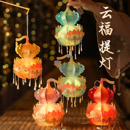 New Year Spring Festival Handmade Lantern diy Children's Portable Luminous Antique Festive Lantern Material Package Snake New Year Stall