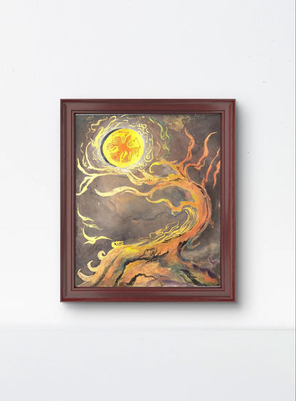 Chinese Painting Table Decoration in the Frame