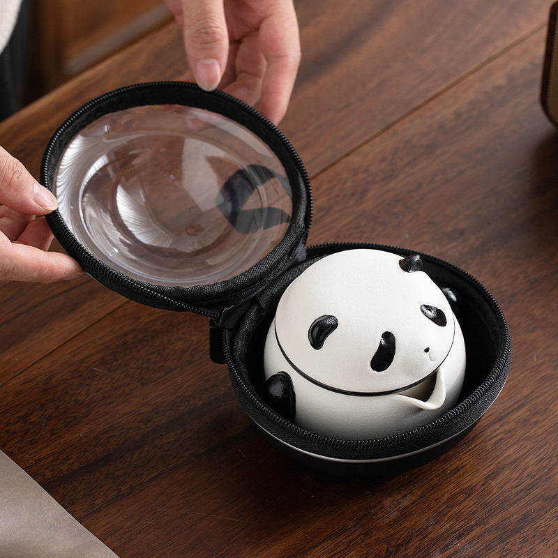 Panda Portable Travel Tea Set Mini Set Simple Outdoor Kung Fu Tea Cup Personal Special Camping Quick Cup