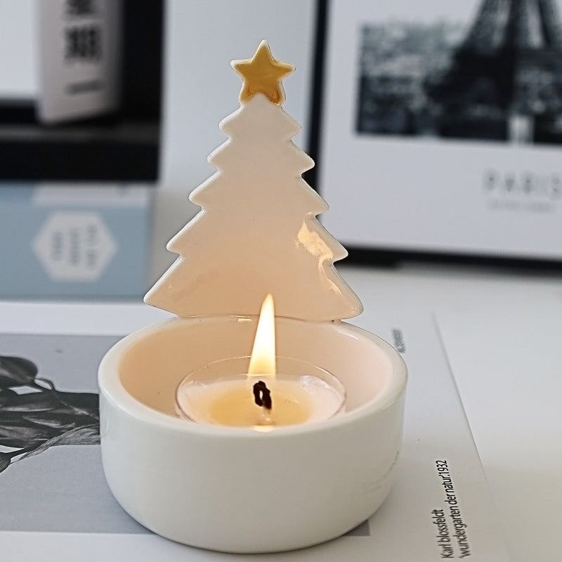 Christmas Tree Candlestick  Fragrance Decoration Christmas Gift Household Candle Aromatherapy Gift Amazon New Product