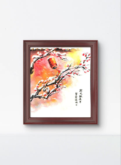 Chinese Painting Table Decoration in the Frame