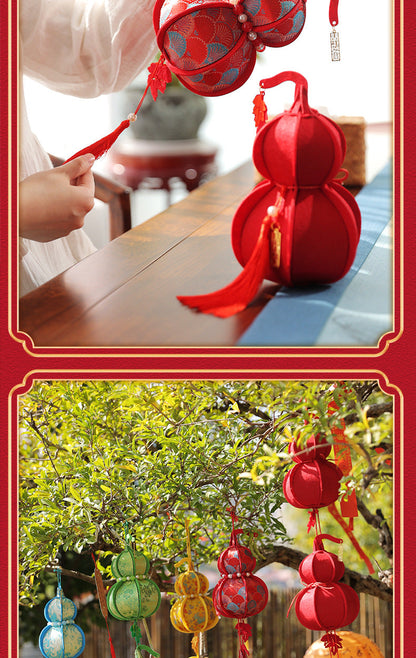 2025Year of the Snake New Year Chinese New Year Decoration diy Handmade Gourd Pendant Door Pendent Ornaments Atmosphere Layout