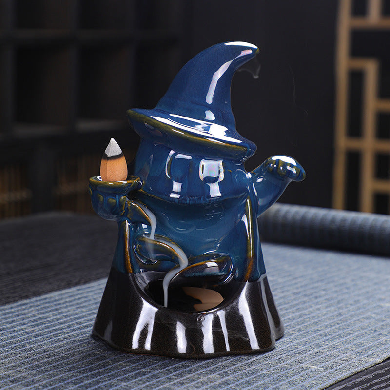 Ceramic Fambe Halloween Ghost Backflow Incense Burner Creative European Ghost Festival Backflow Furnace