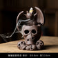 Blue Incense Burner Creative Skull Easter Halloween Backflow Incense Burner Sandalwood and Incense Burner Aromatherapy Decoration