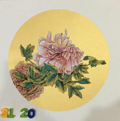 Chinese realistic painting-detailed painting.  Lotus.   Painted on hard paper jam