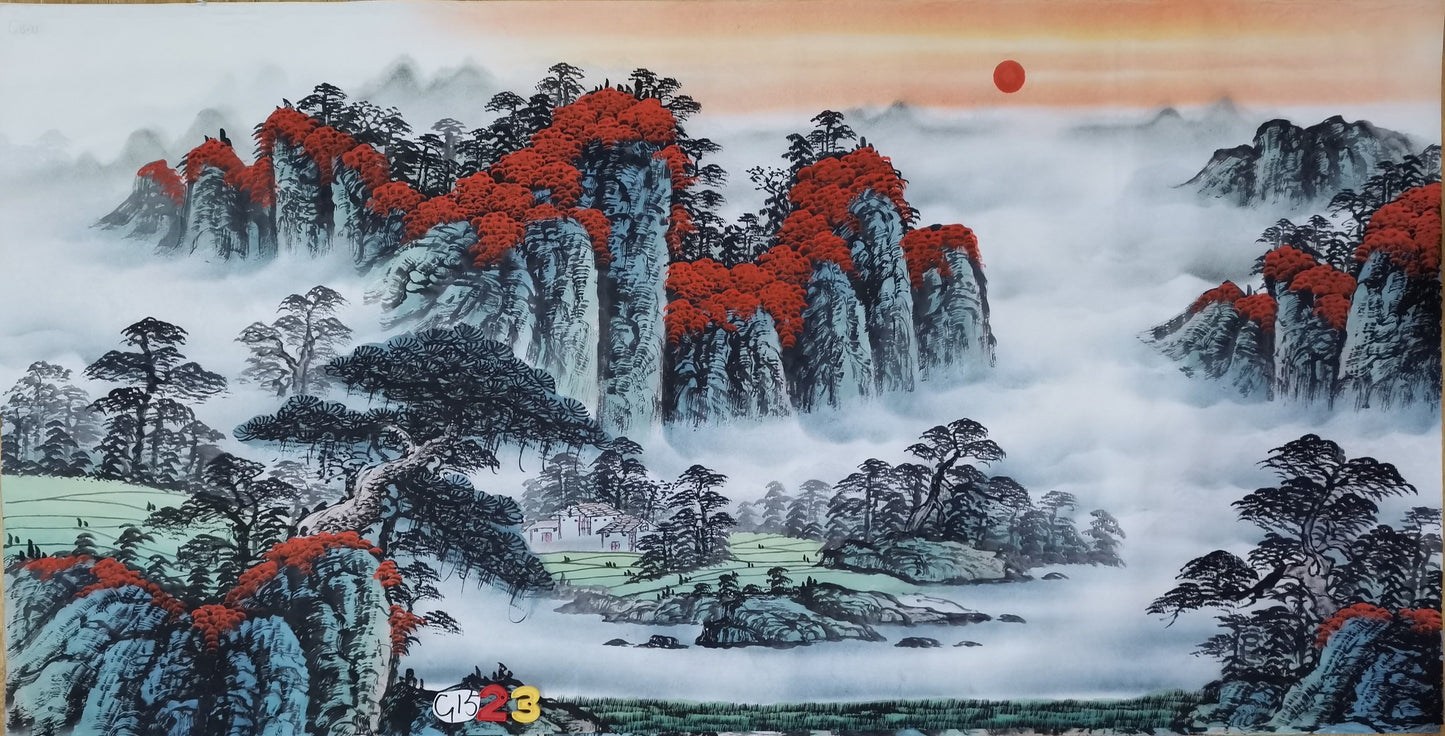Chinese painting-landscape livingroom/ office room decoration