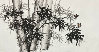 Chinese painting-bamboo.  Study decoration, lobby decoration