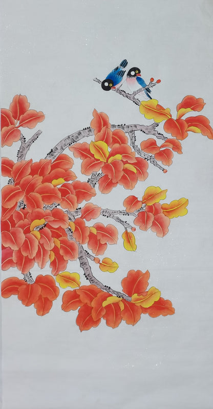 Chinese claborate-style painting .  Study decoration, lobby decoration