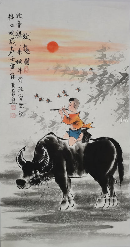 Chinese painting-figure.  Study decoration, lobby decoration