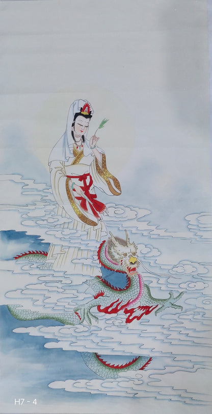 Chinese Painting-  Guanyin,Buddha.  Buddhism decoration
