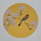 Chinese realistic painting-detailed painting.  Flowers and birds.   Painted on hard paper jam