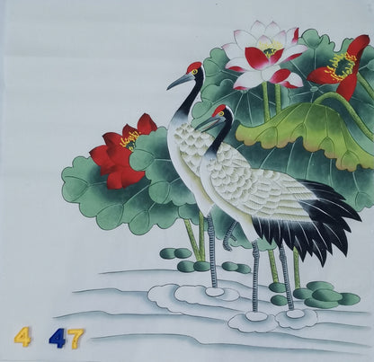 Chinese painting-Chinese birds.  Birds and flowers. Living room or study decoration