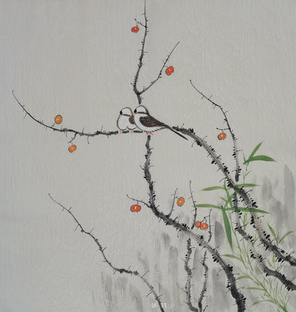 Chinese painting-Plants. Plum blossom and birds. Study decoration.