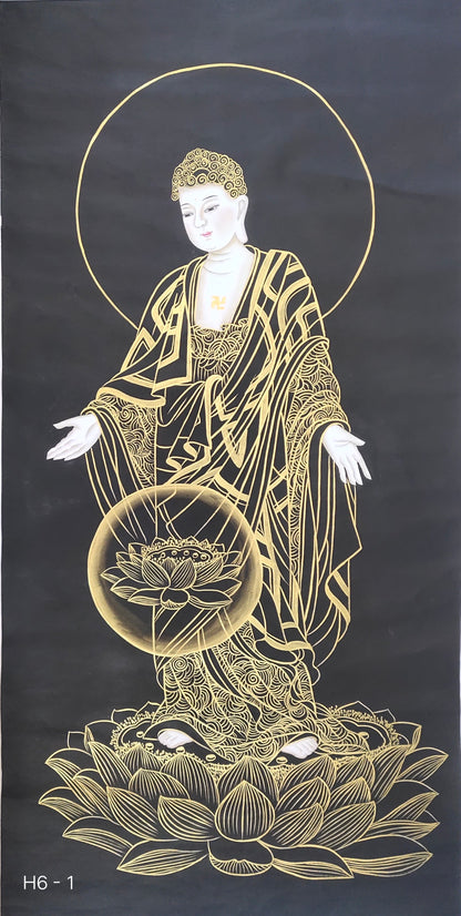 Chinese Painting-  Guanyin,Buddha.  Buddhism decoration
