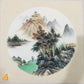 Chinese realistic painting-detailed painting.  Mountains and rivers.   Painted on hard paper jam