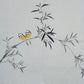 Chinese painting-Plant. Leaves and birds. Study decoration.