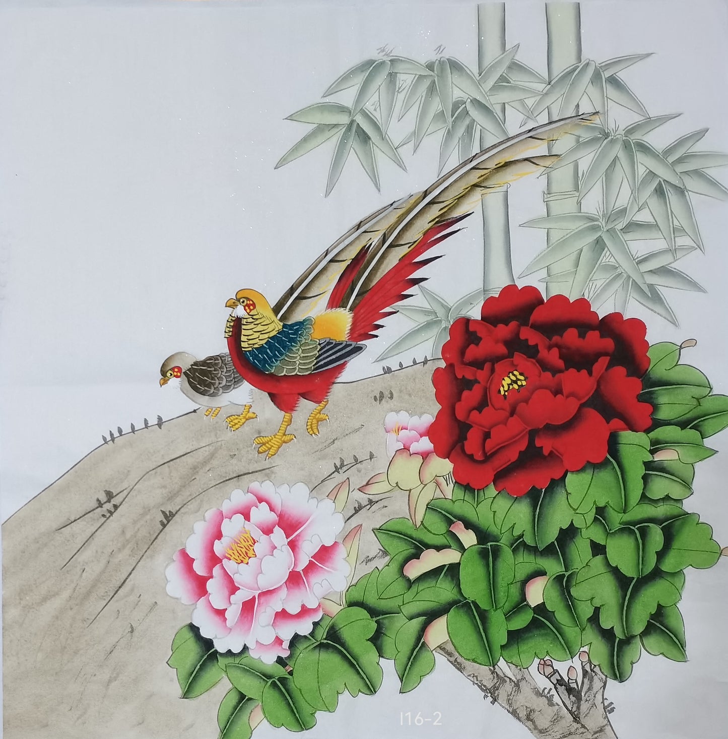 Chinese painting-Chinese birds.  Birds and flowers. Living room or study decoration