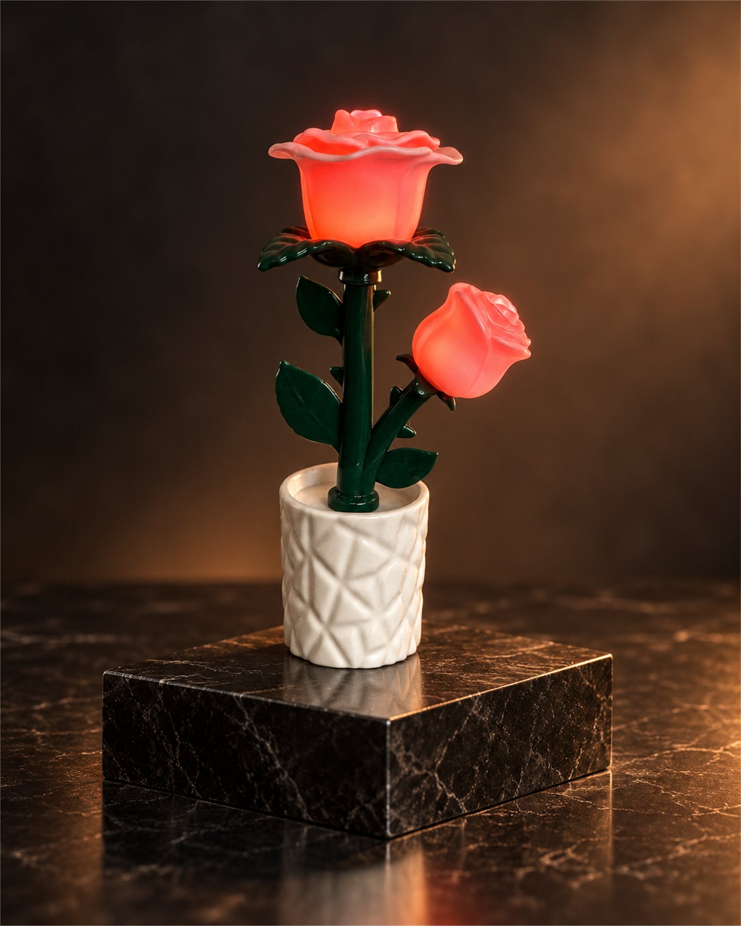 Siquenix Rose brick flower bedside lamp product image 1