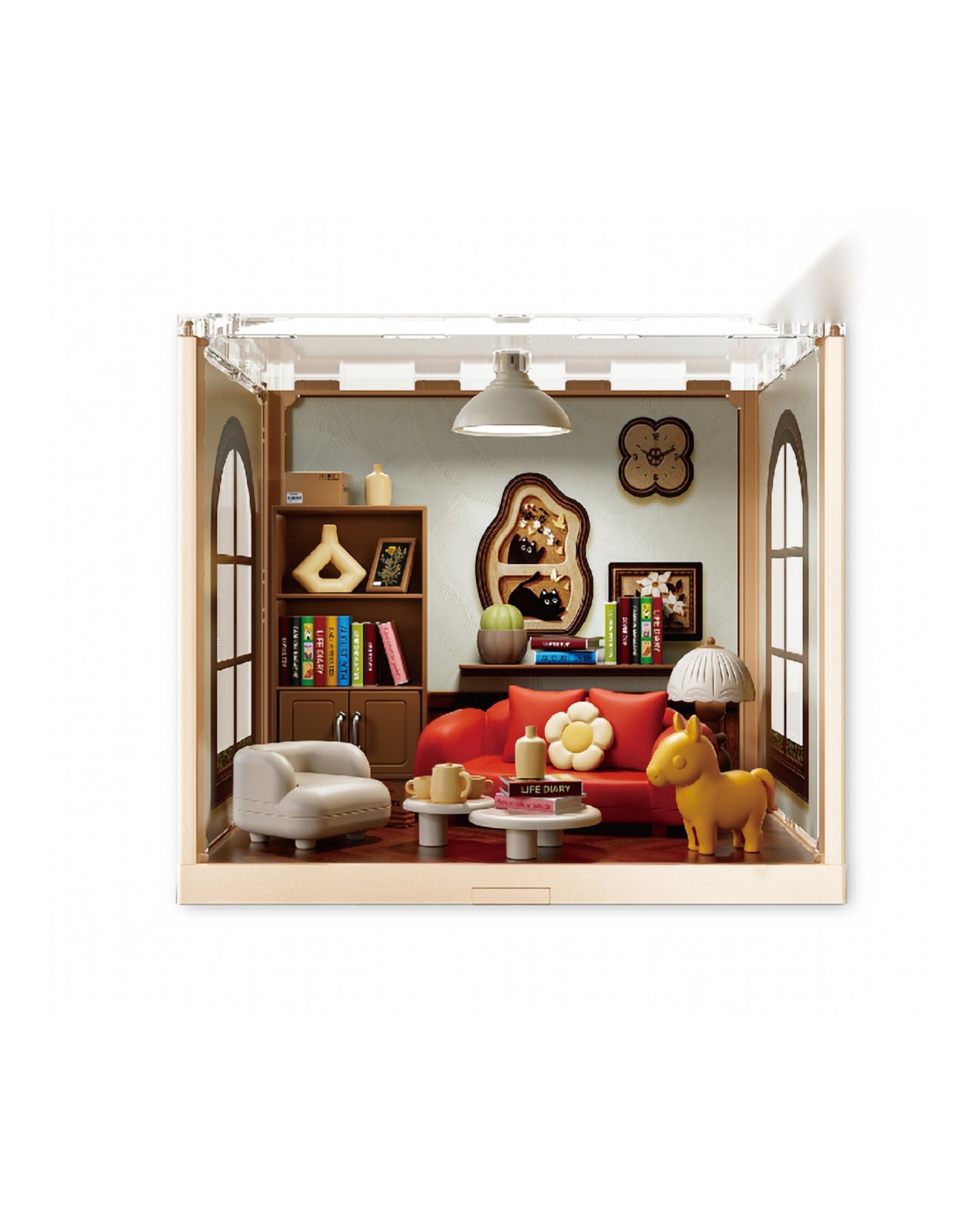 Siquenix Living Room Flat Roof miniature house kit product image 1